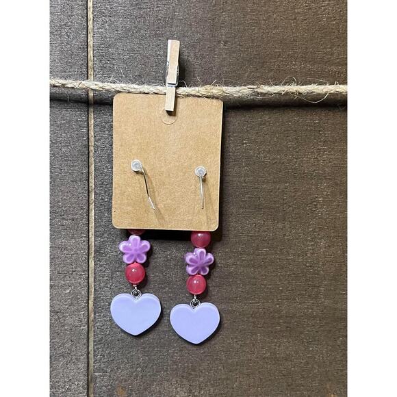 Handmade Valentines Day Earrings - Picture 2 of 2